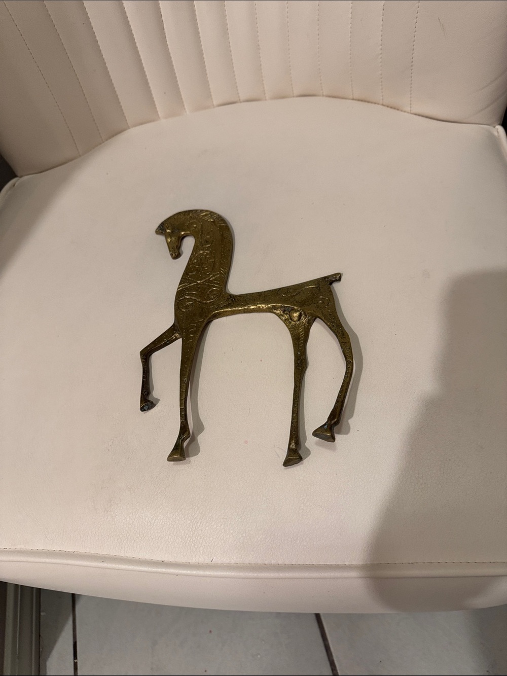 Brass Decorative Horse Wall Accent - Gold Finish